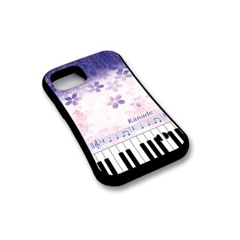 iPhone グリップケース【奏（Kanade）藤桜】（名入れ可）の画像