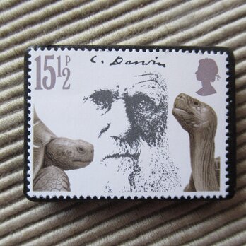 イギリス　ダウイン切手ブローチ 9585の画像