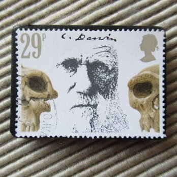 イギリス　ダウイン切手ブローチ 9588の画像