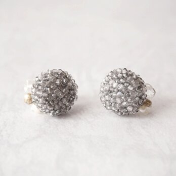 【 shiny gray】pierced earrings-02の画像