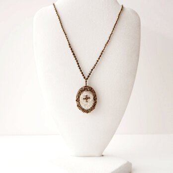 【cross/brown】necklaceの画像