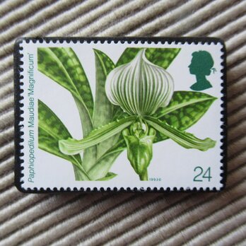 イギリス　切手ブローチ 9590の画像