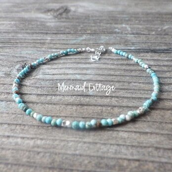 *sv925* Turquoise Bracelet ターコイズ＆カレンシルバー☆ユニセックスの画像