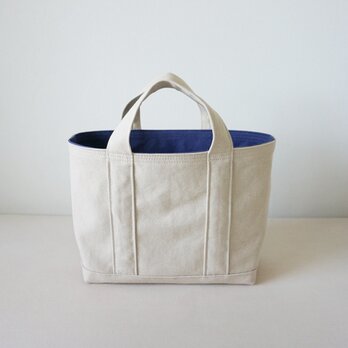 TOTE BAG -bicolor- (M) / ecru × purpleblueの画像