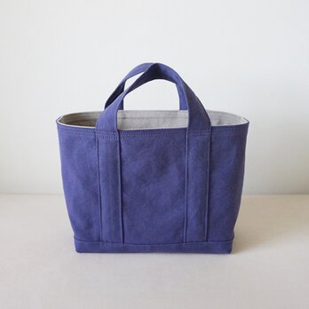TOTE BAG -bicolor- (M) / purpleblue × lightgrayの画像
