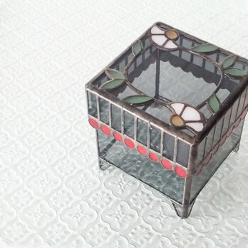 花かんむり＊ガラスの飾箱　greyの画像