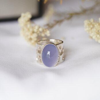 SV925 Blue Chalcedony Arabesque Ring(RAR06SV_BC#16)の画像