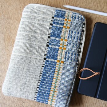【mini】北欧手織りタブレットポーチ（グレー）ダーラドレルの画像