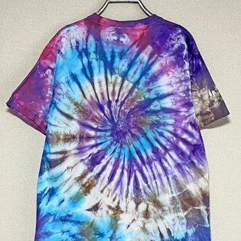 タイダイ染め　ビッグシルエット Tシャツ　Mサイズ　カラフル　スパイラル　Hippies Dye HD21-49の画像