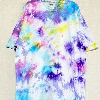 タイダイ染め Tシャツ　XLサイズ　カラフルミックス　ムラ染め　 Hippies Dye HD21-50の画像