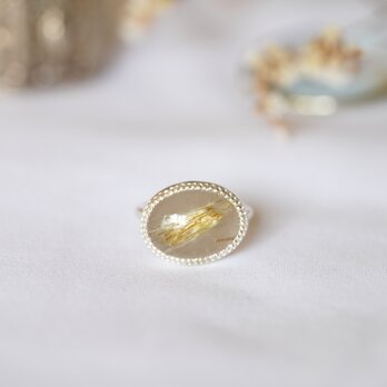 Oval Rutile Quartz Ring(RSV033_RT)の画像