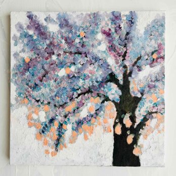 原画「朝の桜」S6・油彩の画像