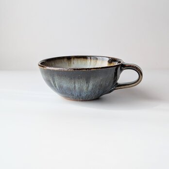 ブルーのスープカップ　【手仕事　民藝　和　陶器】