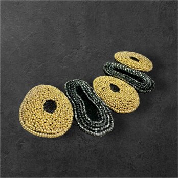 emi　ビーズ刺繍ブローチ ビーズ刺繍ブローチ 蝶 ブルー 青 - FULTORI_Beads GALLERY