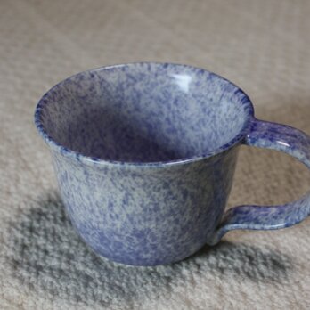 瑠璃ナマコ釉吹き付けのコーヒーカップの画像