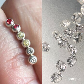 【受注製作】rosée / diamond stud earring (single) ダイアモンドスタッドピアス（片耳）の画像