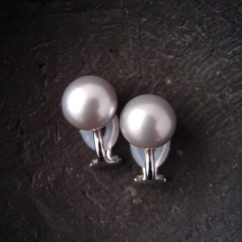 【SV】Baroque Pearl Earrings／Gray・グレーバロックパール イヤリングの画像