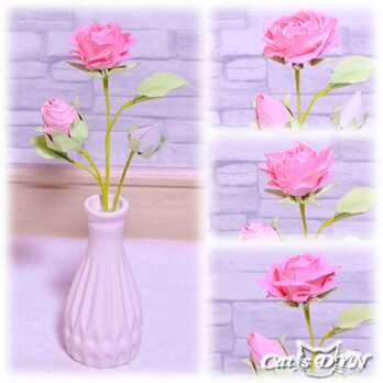 薔薇の花束：春バージョン　（折り紙の薔薇の花）の画像