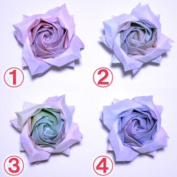⑥薔薇の花グラデーション千代紙【送料無料】　（折り紙の薔薇の花）の画像