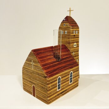 木製オーナメント・教会   -Church B-の画像