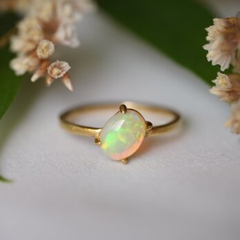K18 Oval Opal ring（R042_ROp,0.85ct）の画像