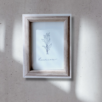 【L判ハーフsize  選べるハーブ】 植物 ボタニカル 花 インテリア アート モダン ハーブ 木製の画像