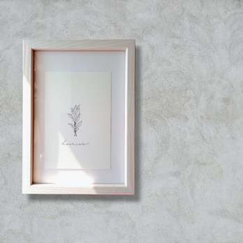 【一点物  選べるハーブ】 植物 ボタニカル 花 インテリア アート モダン ハーブ 木製の画像