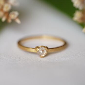 K18 Marron Rose cut bicolor Diamond ring(0.267ct,R071_MarD)の画像