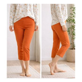 ❤SALE❤穿いている感じがしないスキニーストレートストレッチショートパンツ:7～13号対応！通年使用◎アプリコット