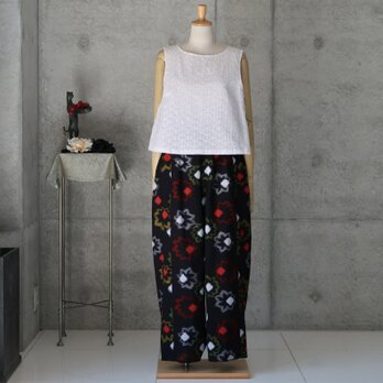 久留米絣　ぷっくらパンツ　 フリーサイズ   　着物リメイク　の画像
