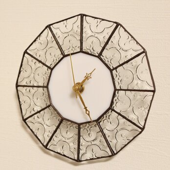 フローラガラスの掛け時計の画像