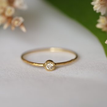 K18 Fairy Round White Diamond ring (0.05ct,RB10_Fairy)の画像