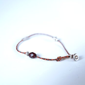 -Garnet・Silver- code braceletの画像