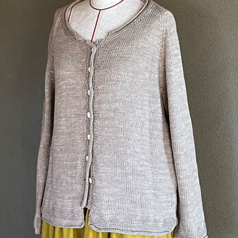 草木染　オーガニックコットンカーディガン