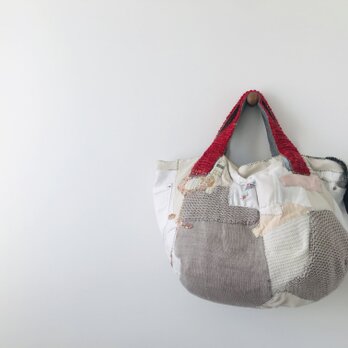 Bag   手縫いのバッグ　布製　スローファッション ハンドメイド　2002の画像