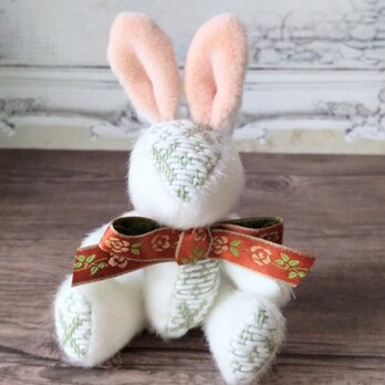 こぎん刺しのうさぎSS 総刺しこぎんウサギ ピクニック