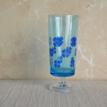 オリジナル　アデリアグラス　一客　ブルーの花柄の画像