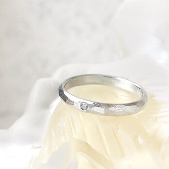 【sample price】caillou / SV950 diamond ring ダイアモンドシルバーリングの画像