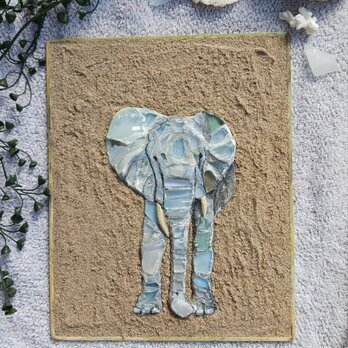 Seaglass Walldecoration 「ゾウ」の画像