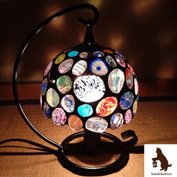 テーブルランプ(からふるしゃぼんA)ステンドグラス ランプ【送料無料】の画像