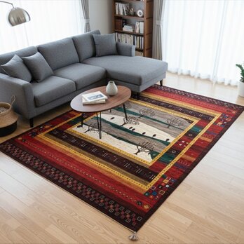 ペルシャ ギャッベ　パルヴィーズ　コルクウール　カシュクリ　 250x173cm