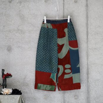 古布リメイク　ぷっくらパンツ　 フリーサイズ   　着物リメイク　の画像