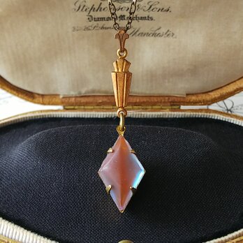 サフィレット　ダイヤモンド型（約21×12㎜）Art Deco ネックレスの画像