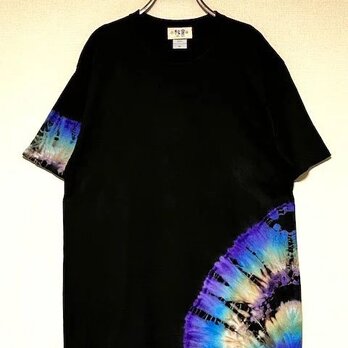 タイダイ染め Tシャツ　XLサイズ　ブラック×カラフル　 Hippies Dye HD21-58 XLの画像