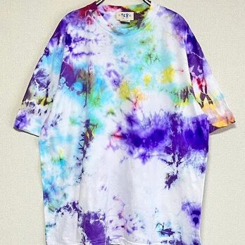 タイダイ染め　ビッグシルエット Tシャツ　XLサイズ　カラフル　ムラ染め　 Hippies Dye HD21-64 XLの画像
