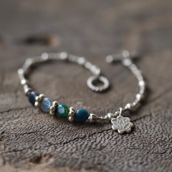 -Black opal- silver braceletの画像