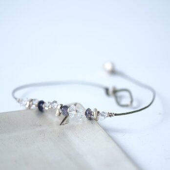 -Quartz・Iolite- skinny_code braceletの画像