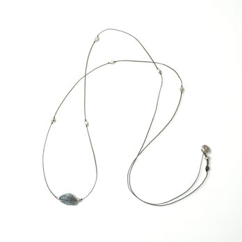 -Moss aquamarine- long code necklaceの画像