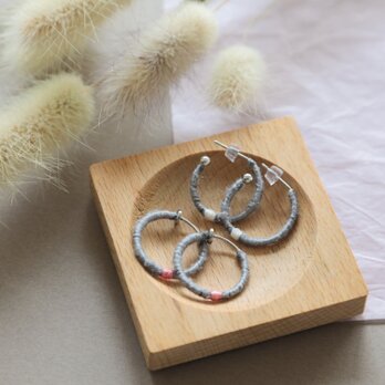 silk loop accessory / sashiiro - grayの画像
