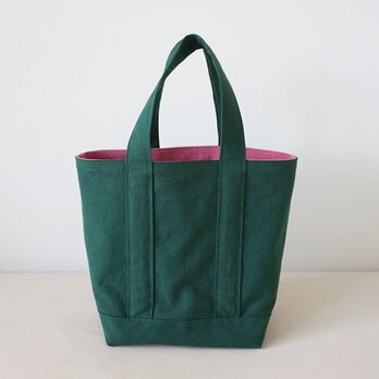 TOTE BAG -bicolor- (L) / green × peachの画像